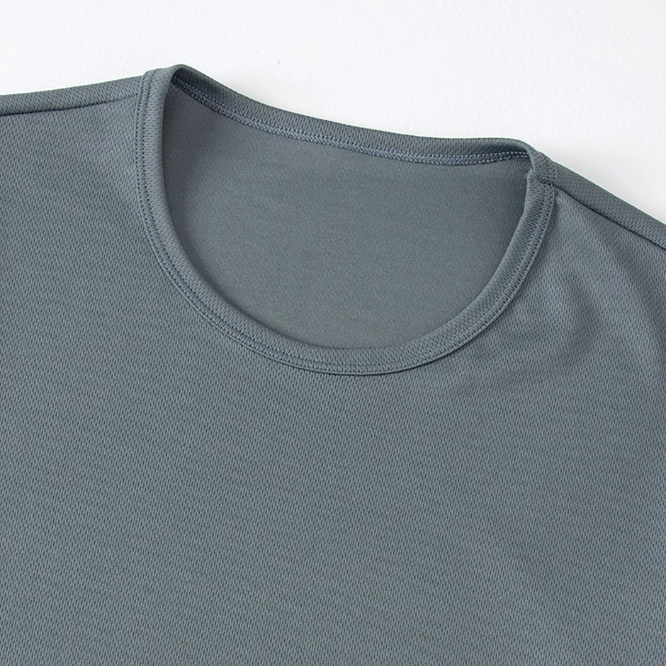 2/4/6-Pcs Four Seasons Men's Solid Color Round Neck Short Sleeve Top With Printed Cuffs Youth Sports And Leisure Fashion T-Shirt