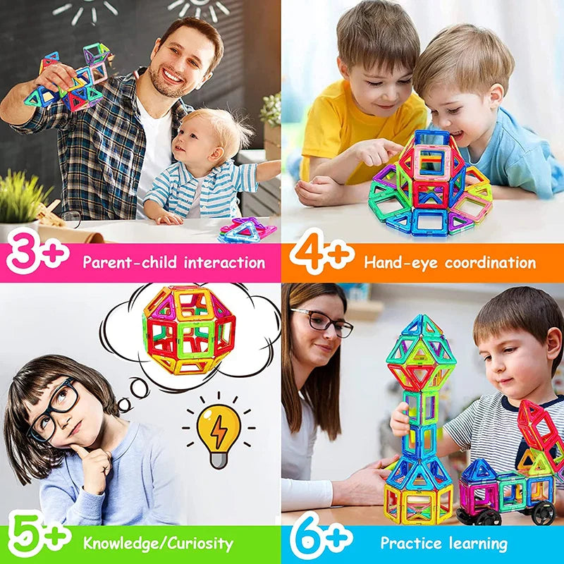 Magnetic Building Blocks DIY STEM Construction Set for Kids