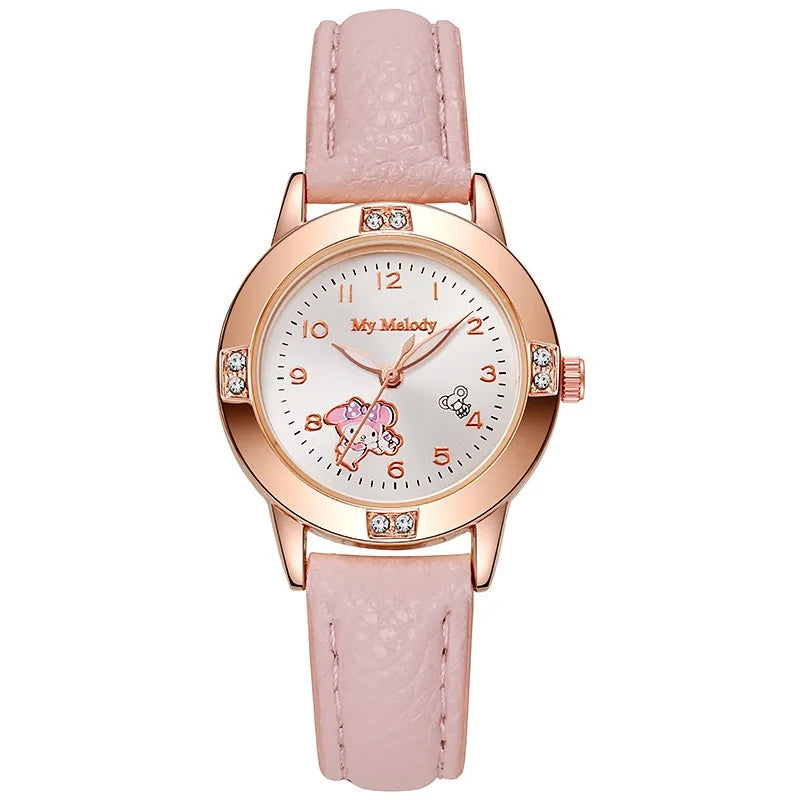 Sanrio Hello Kitty Watch Kawaii Kuromi Cinnamoroll Quartz Casual Fashion Melody WristWatch Women Kid Girl Children Gift