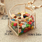 Transparent children's toy storage basket large size toy storage bag large capacity household multifunctional storage basket