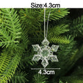 5pcs Christmas Home Decorations Crystal Acrylic Ornaments Snowflake Elk Xmas Tree Hanging Pendants Navidad 2026 New Year Gift
