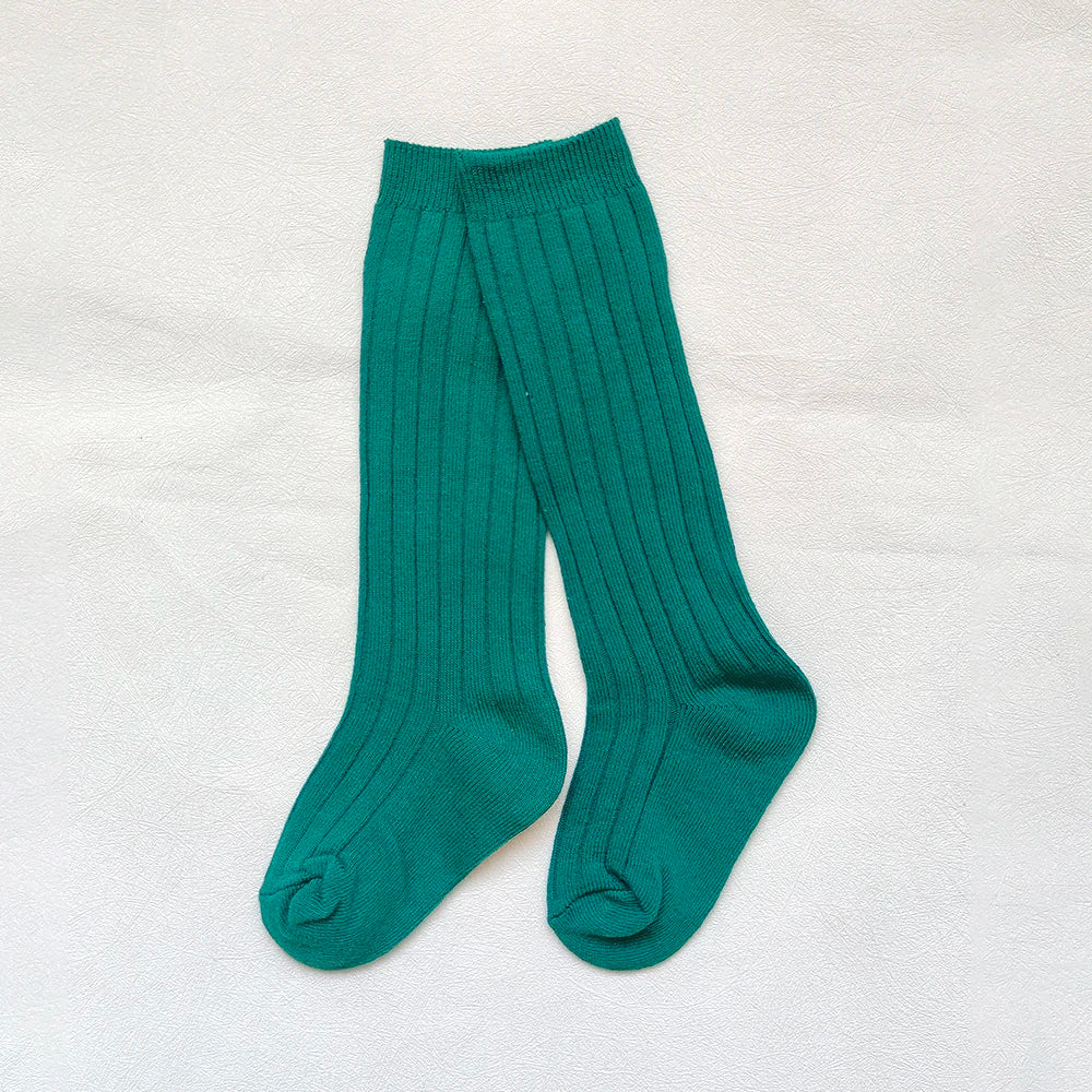 Spainish Children Socks Stripe Boys And Girls Cotton Sock Breathable Knee High Baby Long Socks School Uniform Socks 0-7Years