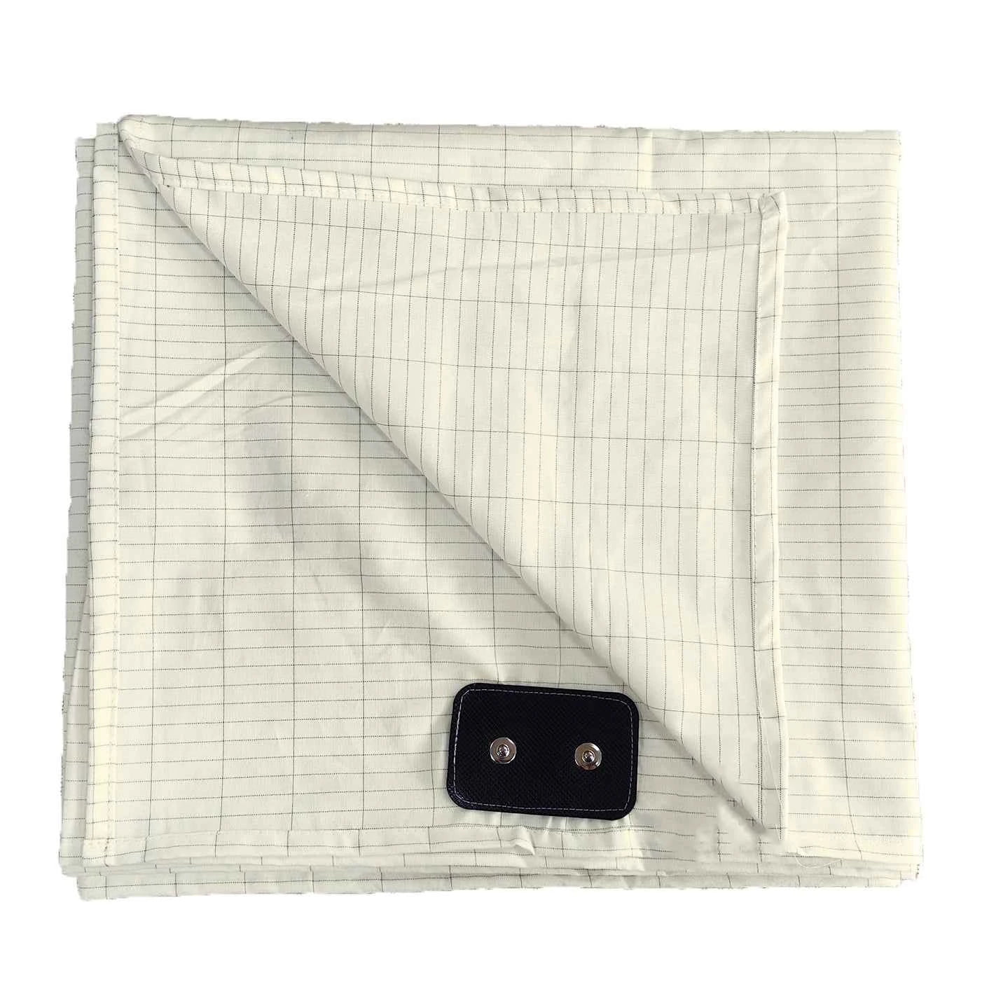 Conductive Silver Fiber Flat Bedsheet with Earthing Cord Antistatic Health Protection Sheet Grounded Improvement Sleep