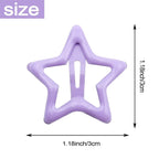 30/60/90Pcs Random Colorful Star BB Hairclips  Cute Star Barrettes Simple Metal Snap Clip Headdress Hair Cute headwear