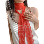 Fashionable Lace Wrap Evening Party Scarves Daily Commute Soft Neckerchief for Fashionable Women