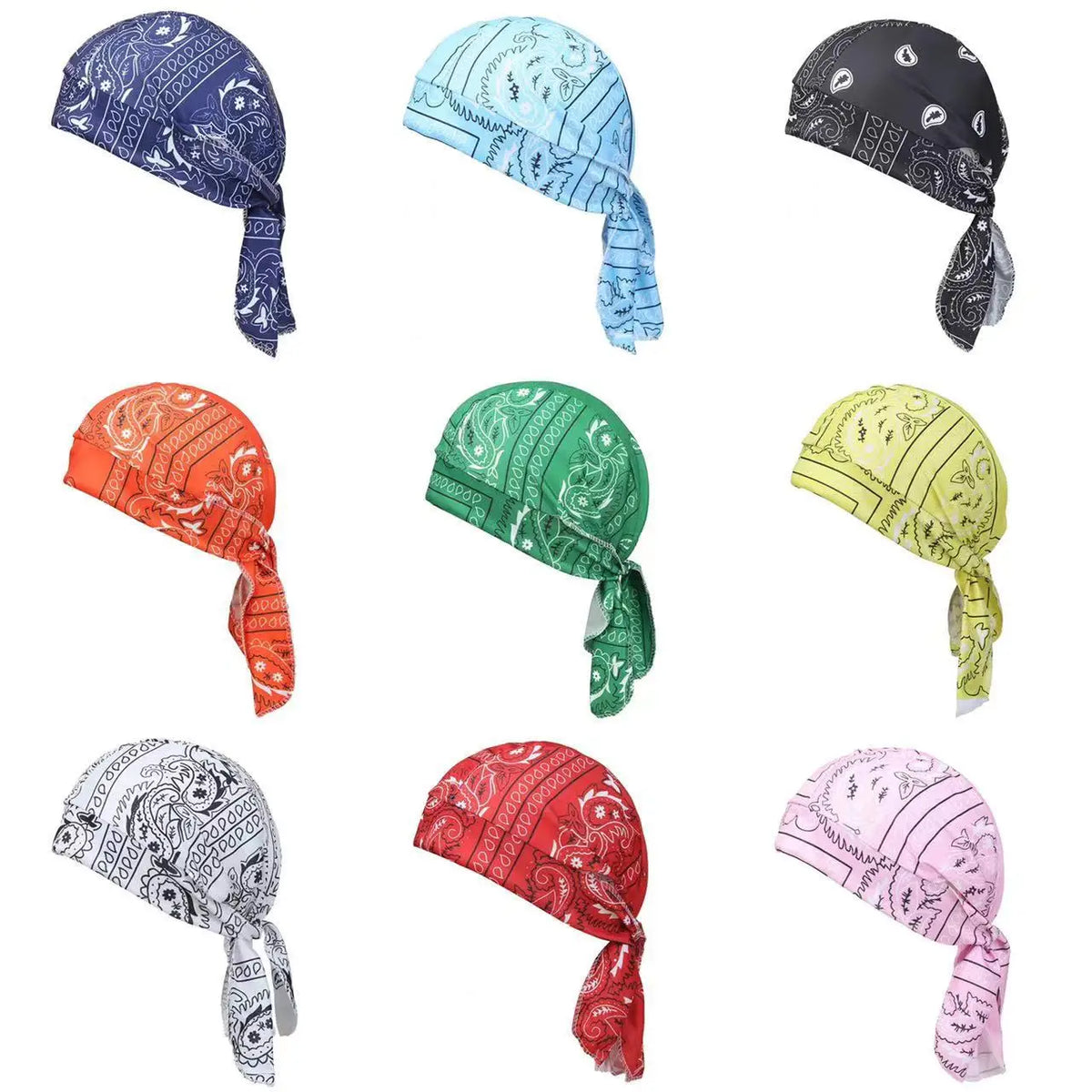 Paisley Printed Headscarf Man Women Scarf Summer Spring Cycling Pirate Hat Outdoor Fashion Motorcycle Hip-Hop Hiking Headband