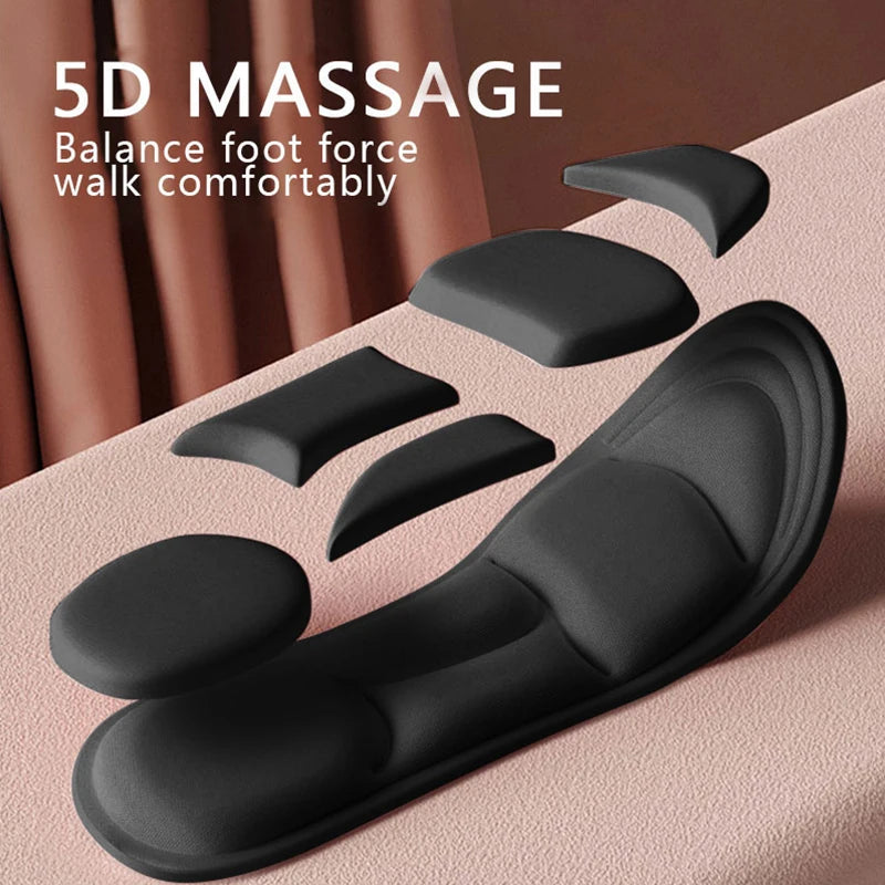 1/2/4/16Pairs 5D Massage Memory Foam Insoles For Shoes Sole Breathable Cushion Sport Running Insoles For Feet Orthopedic Insoles