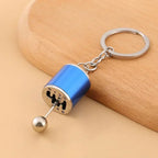 Mini Turbocharged Keyrings Car Style Gearbox Pendant Old Button Keychain Gear Shift Metal Car Modification Gear Shift Keychain