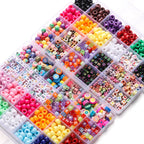 680PCS Colorful Acrylic Pony Beads & Square Letter Clay Spacer Beads – DIY Bracelet & Necklace Jewelry Making Kit