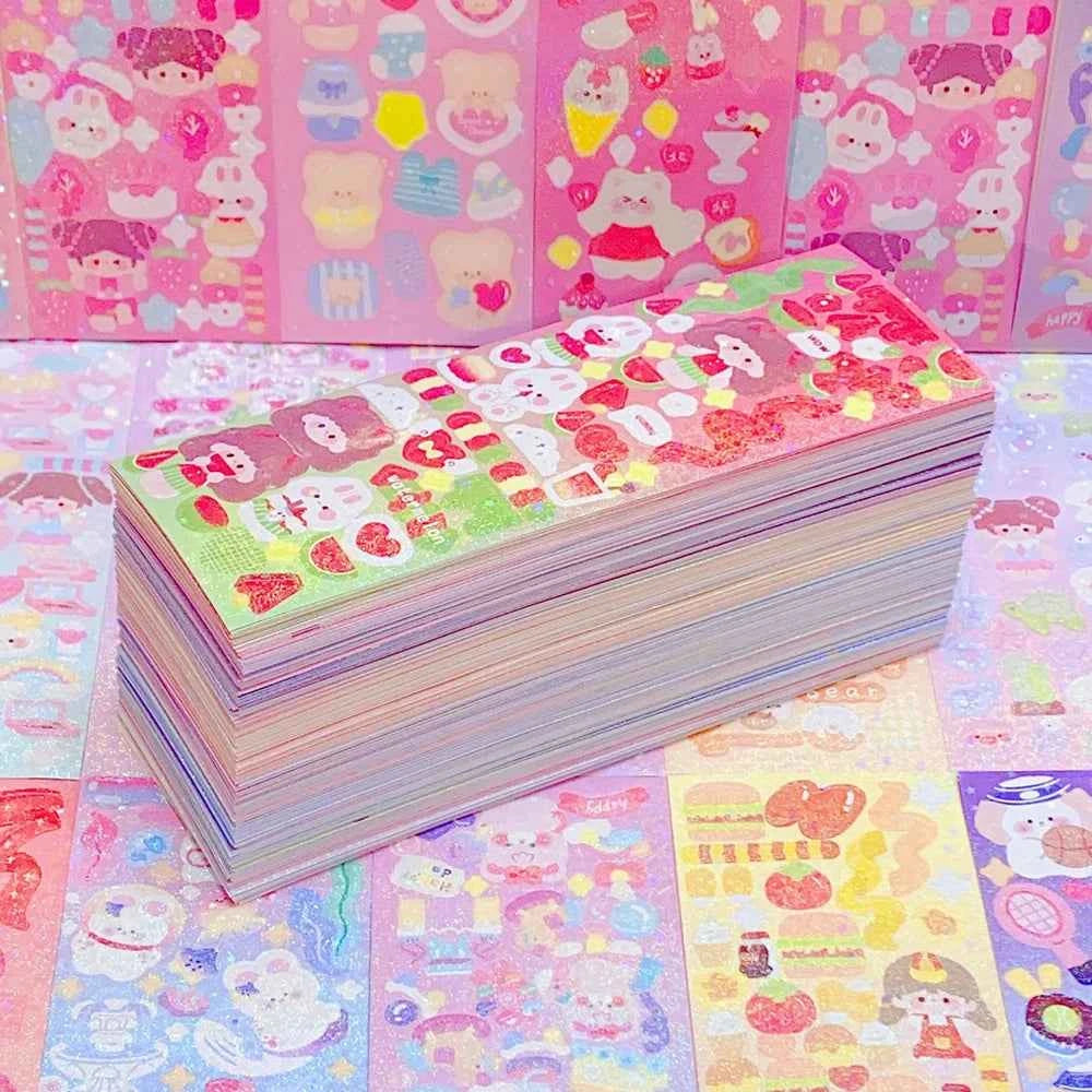 Kawaii Stickers for Kids Cute Stationary Aesthetic Diary Decoration Art Supplies Stickers for Scrapbooking Lot Korean Paper Desk