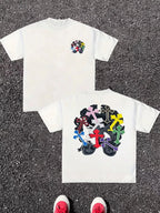 Men's T-shirt Pure Cotton Double Sided Digital Print With Colorful Crosses Graphic Unisex Breathable y2k graphic t shirts goth