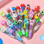 5-30 Pcs Cute Cartoon Four-color Pen for Kids Birthday Kindergarten Home-school Carnival Christmas Boys and Girls Gift Rewards