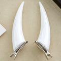 2PCS Dark Gothic Devil Horn Edge Plier Hair Halloween Costume Cartoon Black Hair Accessories Hair Clips Casual