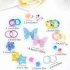 510-piece set of colorful bow, flower, and small star accessories - a cute hair accessory set that children love.