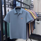 Men's Summer Luxury Brand Cotton 100% Polo Shirt Lapel Printing Short Sleeves T-Shirt Business Leisure Ventilate Men's Clothing