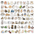 77/154/231 PCS Cartoon Cat Stickers Exquisite Animal Account Materials Phone Cases Laptop Luggage Waterproof Stickers