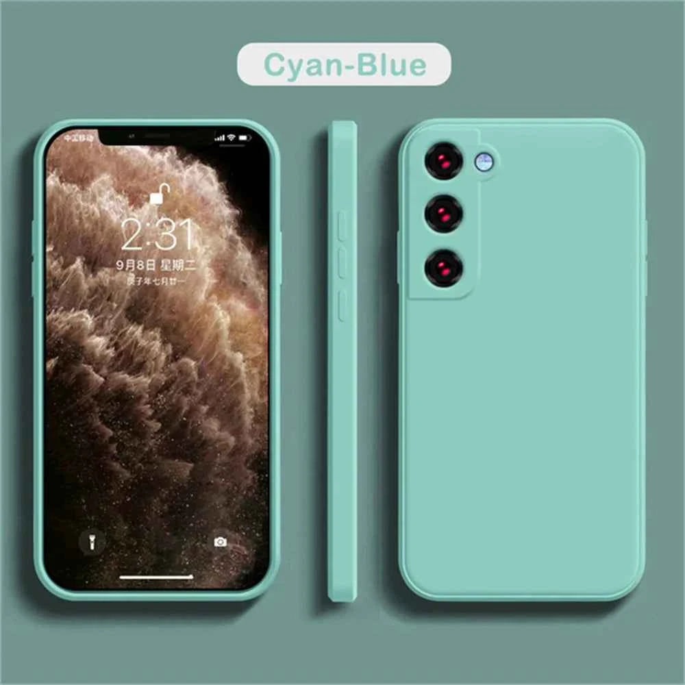 luxury Liquid Silicone Case for Samsung S25 S24 Galaxy S20 S21 S22 S23 FE Plus Note10 20 A52 A31 A41 A71 A51 A72 A70 A50 Coque