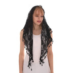 Fashion Church Shawl Lace Veil Polyester Scarf Bandana Church Prayer Wedding Mantilla Chapel White Embroidered Hijab Women Scarf