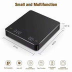 1PC LED Screen Digital Kitchen Scale with Timer USB Powered Espresso Coffee Maker 3KG Max 0.1g Precision Measurement in Oz/g/ml