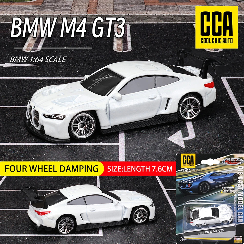 CCA 1:64 BMW M4 Z4 M850I M4 GT3 Exquisite Hanging Model Classic Car Static Car Model Alloy Die-Casting Car Model Collection Gift