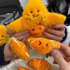 Kawaii Peelable Orange Segments Fruit Plush Toy Stuffed Soft Simulation Food Keychain Backpack Pendant Cartoon Toy Doll Kid Gift
