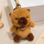 12cm Cute Sitting Animals Red Panda Cat Sloth Soft Plush Pendant Dolls Stuffed Capybara Pig Plushie Baby Toys Gifts For Children