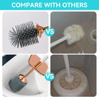 Silicone Toilet Brush Set – Long Handle Deep Cleaning Bathroom