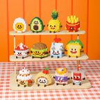 Fun Micro Particle Building Blocks Happy Eat and Play Series Vibrant Avocado Pineapple Children's Educational Assembling Toys