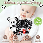 Newborns Spiral Hanging Activity Stroller Toy Baby Carseat Toy Black & White Lion Koala Rattle  for Crib Mobile Sensory Toy Gift