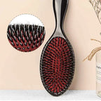 1PC Oval Boar Bristle & Nylon Hair Comb Mini Anti-static Hair Scalp Massage Comb Hairbrush Salon Hair Care Brush Styling Tool