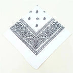 1-4Pcs Fashion Hip Hop Cotton Bandana Square Scarf 54cm*54cm Black Red Paisley Headband Printed For Women/Men/Boys/Girls