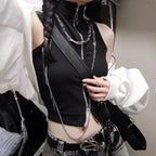 Harajuku Retro Coat Costume Spring Autumn Punk Gothic Jacket Sexy Rock Vest Suit Top Uniform Carnival Clothes Outfit Props