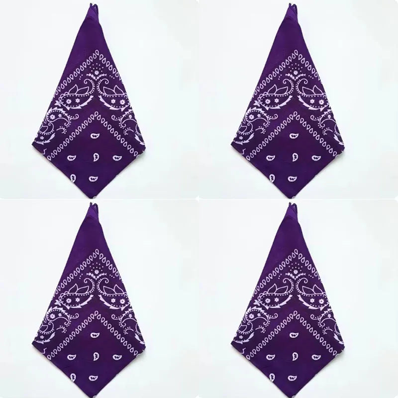1/4/9pcs Men Women Bandana Hairband Cowboy Mens Biker Sports Headwear Wrist Hairwrap Single Sided Head Wrap Scarf Paisley