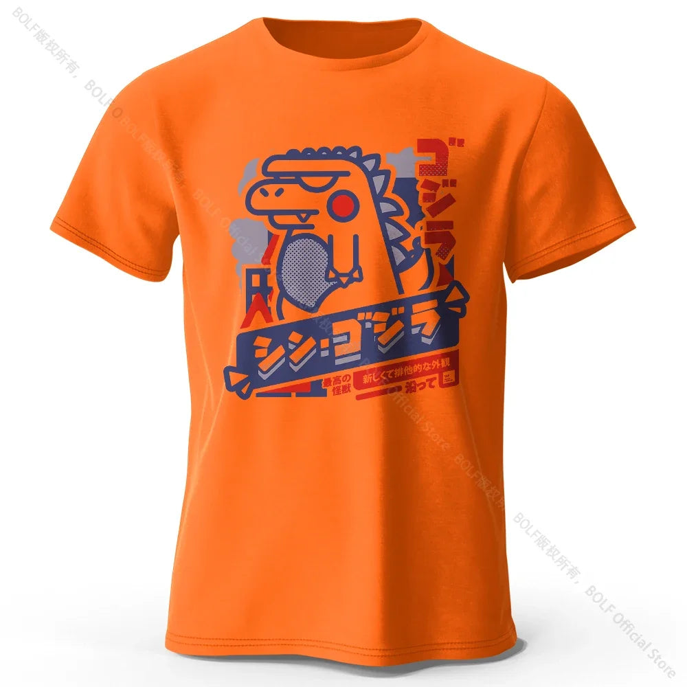 Harajuku Kawaii Animal Printed 100% Cotton T-Shirt, Lightweight Round Neck Short Sleeve Tee, Unisex Casual Wear