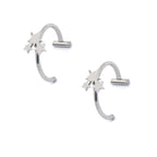 2PCS Trendy 10mm Stainless Steel Punk Clip on Fake Piercing Nose Wrap Lip Rings Unisex Nose Ring Women Men Tusk Body Jewelry