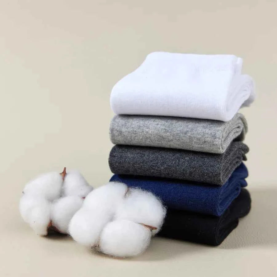 10 Pairs Men's Cotton Socks New Style Black Business Men Socks Soft Breathable Summer Winter for Male Socks Plus Size 38-47