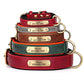 Personalized Dog Collar Custom Engraved PU Leather Dog Collars Free Engraving ID Tag Nameplate For Small Medium Large Dogs - WTN Essentials 