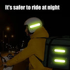 50/10PCS Helmet Safety Warning Reflective Stickers Strip Waterproof High Visibility Reflector Tape For Night Riding Walking Car