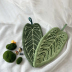 Hot Plant Hand Towel Cleaning Towel Absorbent Handkerchief Hanging Thickened Kitchen Towel Bathroom Kitchen Accessories