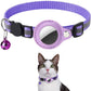 Cat AirTag Holder Collar – Adjustable Reflective Breakaway Kitten Collar with Bell & Waterproof AirTag Case