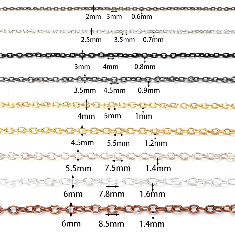 Louleur High Quality Necklace Chain Bulk Cross Chains For Jewelry Making Findings DIY Necklace Bracelet Chain Materials