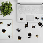 500Pcc/roll Cute Cat Stickers Creative DIY Graffiti Stickers Envelope Sealing Stickers Stationery Children Reward Decor Stickers