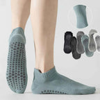 Yoga Socks Men Cotton Thin Silicone Non-slip Grip Pilates Low-ankle Sock