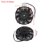 Universal 7/9/10/12/14/16 Inch 12V 80W 2100RPM Car Air Conditioning Cooling Fan Blade Cool Mounting Kit CF-1001