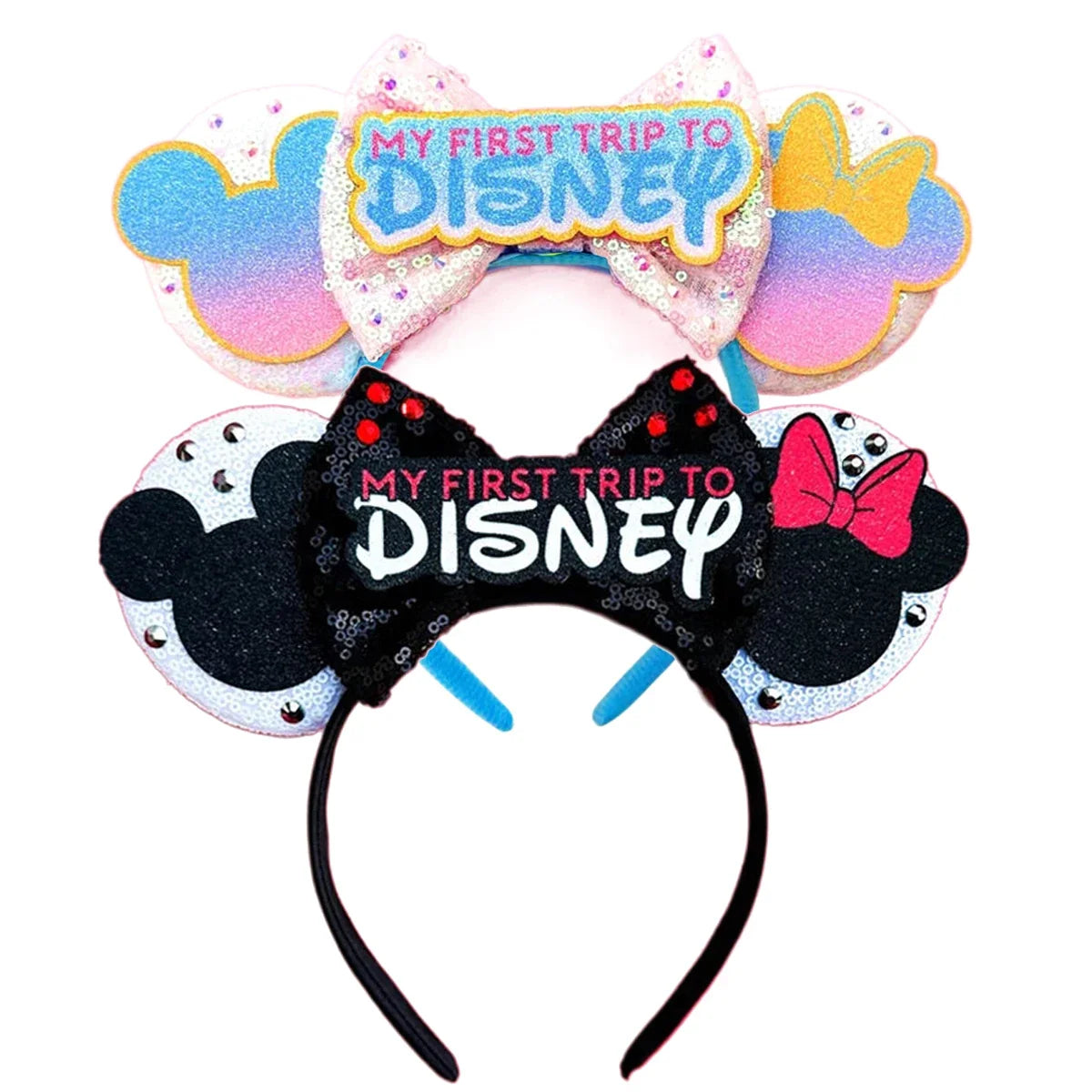 Mouse Ears Headband Cartoon Sequin Bows Headband Birthday Party Christmas Halloween Princess Cosplay Costume For Women Adult