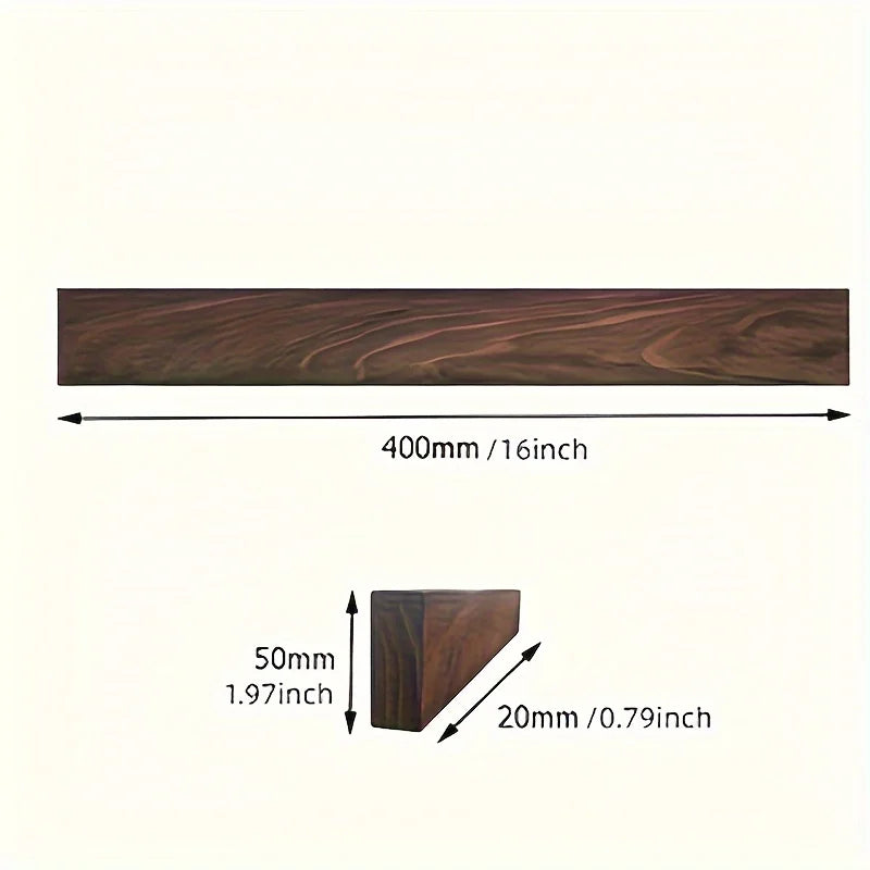 1pc, 16inch Walnut Magnetic Knife Holder For Wall, Magnetic Knife Strip, Powerful Wooden Magnet Knife Rack For Kitchen Knives