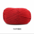 40-50g/Set 4ply Milk Cotton(80%) Knitting Yarn Needlework Dyed Lanas For Crochet Craft Sweater Hat Dolls At Low Price