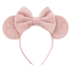 New Trendy Mouse Ears Headband 3.3"Velvet For Girls Soft Bow Hairband Halloween Festival Party Trip DIY Hair Accessories Gifts