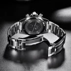 PAGANI DESIGN PD1644 Men's VK63 Quartz Chronograph Watch Sapphire Glass Stainless Steel 100M Waterproof Sport Wristwatch