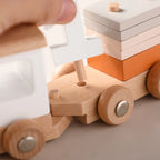 Wooden Montessori Train Learning Toy for Toddlers and Preschool Kids